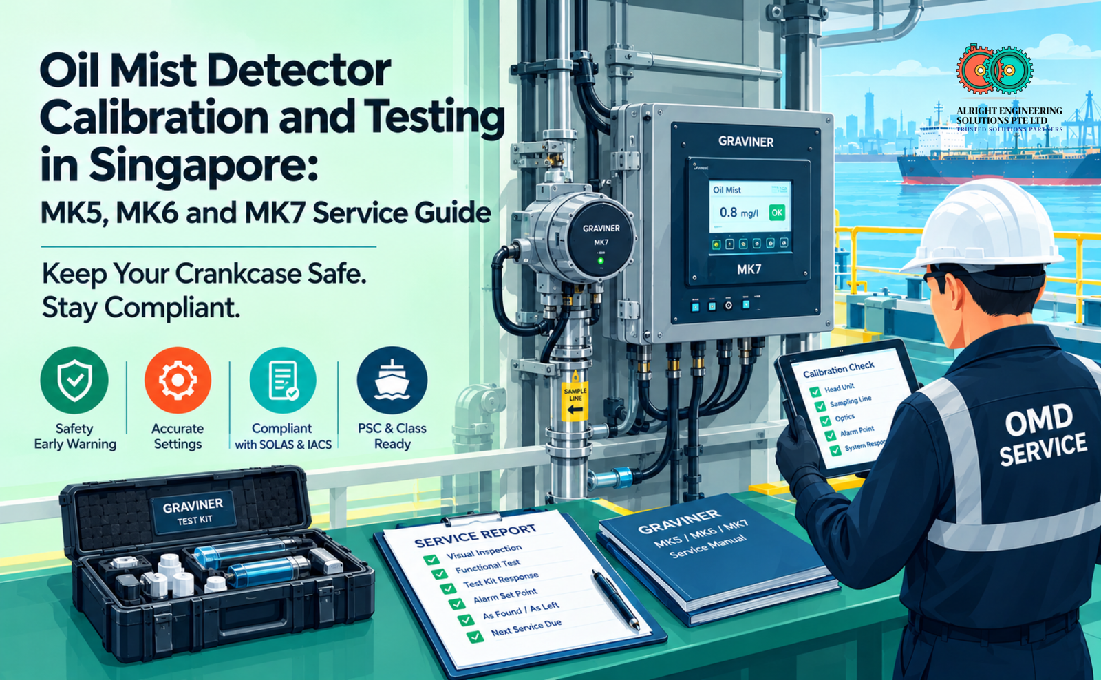 Oil Mist Detector Calibration and Testing in Singapore: MK5, MK6 and MK7 Service Guide