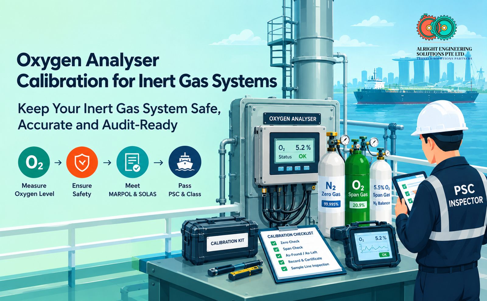 Oxygen Analyser Calibration for Inert Gas Systems